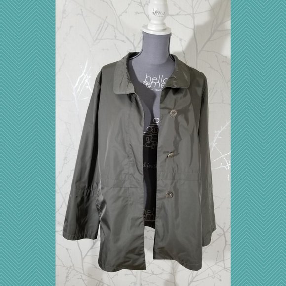 Cinzia Rocca Metallic Gray Button Front Coat - Picture 6 of 7